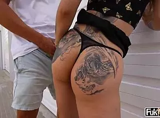 Melania Dark Takes Hard Anal Outside Before Nightfall