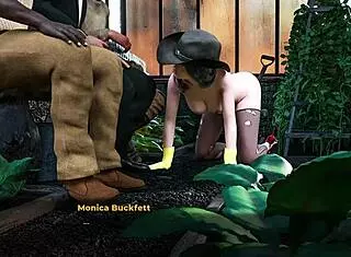 Intense gangbang erupts in greenhouse during fashion business!