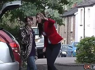 Stockings British woman performing oral in high definition group scene