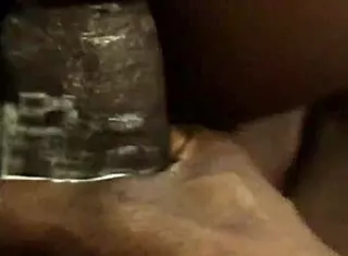 Royal b passionately loves daddy's big black cock and his cumshot in wet pussy creampie