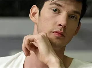 Redhead student studies with guy in room