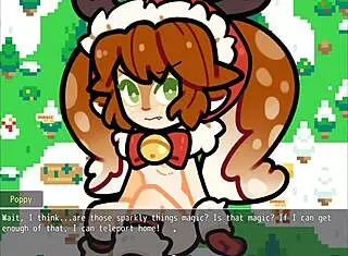 Poppy covered in cum for Christmas