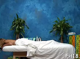 Erotic Massage with Oiled Teen