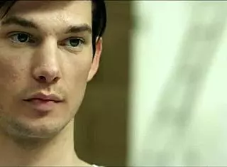 Redhead student studies with guy in room