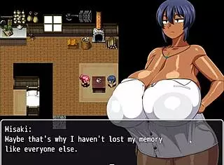 Tanned girl natsuki in hentai game episode 2, pervy carpenter offers subtle massage for massive boobs