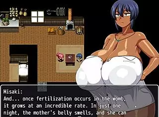 Tanned girl natsuki in hentai game episode 2, pervy carpenter offers subtle massage for massive boobs