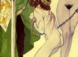 vintage erotic illustration from antique retro cartoon