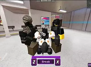 Ready for Whoreblox game gangbang? Watch the banging and cumshot in this group moment!