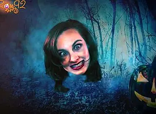 halloween demon roleplay with fishnets and body stockings lingerie