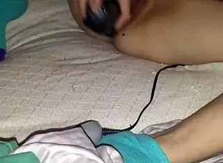 playing solo with my hairy self using rabbit toy.