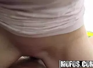 Stranded teen Beatrix Glower fucked hard in car pickup