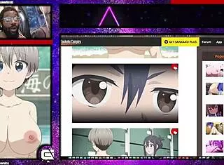 Look, uzaki-chan showing her bald pussy and thick mommy breasts!