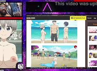 Look, uzaki-chan showing her bald pussy and thick mommy breasts!