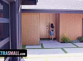 I, Amber, an innocent catholic girl, had to pay rent with my pussy for the first time