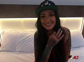 Tattooed Bombshell Adel Asanti Enjoying A Big Toy