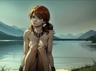 AI-generated Oerba Dia Vanille from Final Fantasy XIII in hentai style