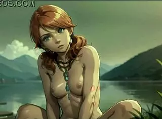 AI-generated Oerba Dia Vanille from Final Fantasy XIII in hentai style