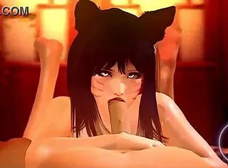 Ahri getting fucked by a bastard in hentai