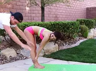 Leah's Aerobic Workout Turns Steamy