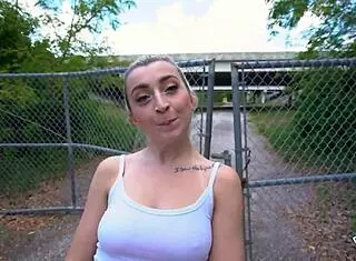 Blonde Teen 18+ Cameron Mynx Gets Bent Over And Fucked Outdoors In Public