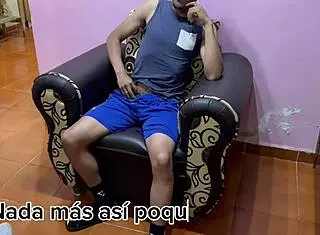 Interview with hetero guy ends in gay porn casting, huge cock impregnates my model.