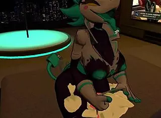 Slutty Tasque Manager Bent Over in Bed for Horny Pokemon's Doggy Style Fucking and Blowjob