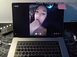 passionate spanish milf leyva hot fucks fan on webcam