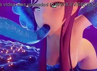 Mona encounters a slime in this hentai anime cartoon adventure with subtle encounters