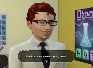 dexter boldly uses x-ray glasses to strip everyone naked in intense hentai scenes - sims 4