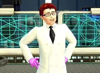 dexter boldly uses x-ray glasses to strip everyone naked in intense hentai scenes - sims 4