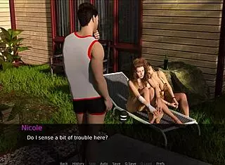 Detailed nursing back to pleasure in hentai anime game 175.