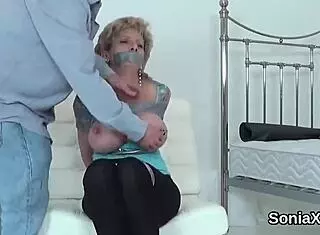 Does this unfaithful wife flash her huge tits in lingerie?