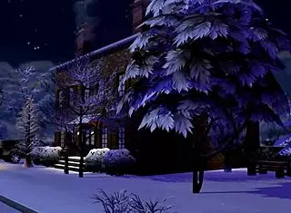 In the snowy Sims 4 world, a wild interracial orgy unfolds with blowjobs and handjobs.