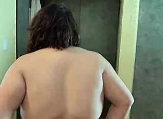 Check how my ass devours this huge dildo and gapes wide