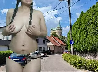 hot public striptease with agarabas and olpr