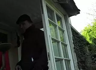 Cute European pornstar with big tits sucks elder man's cock passionately