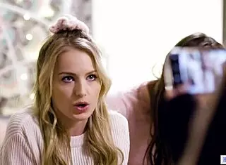 Teen Lesbian Tricked by Spoiled Bitch into Muff Diving