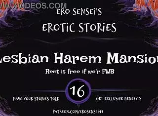 Amateur Lesbians Masturbating to Orgasm in Fetish Harem Mansion