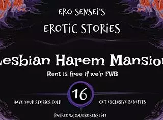 Amateur Lesbians Masturbating to Orgasm in Fetish Harem Mansion