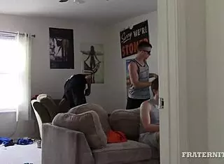 Skull Fuck Em Bareback Burglar Gay Face Fucking