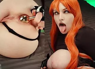 Webcam girl Kim Possible streams an emotional session for Shego with dildo and toys