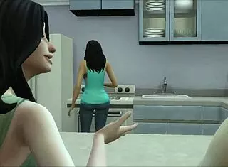 hermanastros, why sneak hard sex behind madrastra's back?