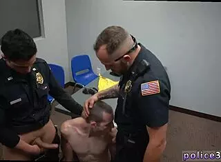 Gay Cops in White Briefs Engage in Homosexual Acts with Police Boys