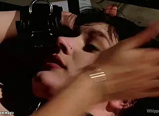 i'm the busty lezdom spanking this tied up brunette