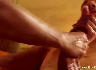 Mature Milf Gives Relaxing Cock Massage to Him