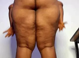 Horny ebony housewife squirting hard with female ejaculation masturbation