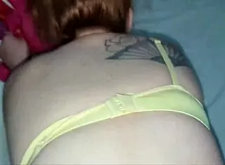 Redhead wife's shaved pussy creampied 10 times