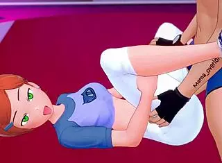 stripping redhead gwen for uncensored hentai fun