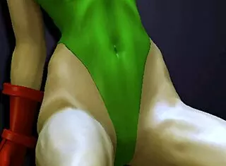 3d animated girl in red beret engages in intense sex