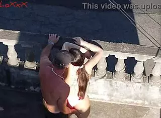 Vagninho And Pamela Pantera Exhibit And Kiss Outdoors, Almost Fucking